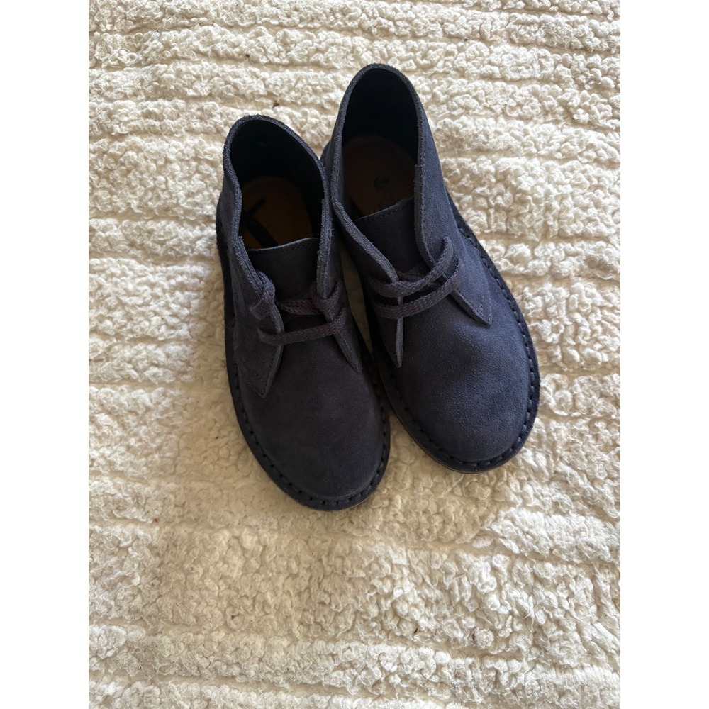 Crewcuts J.Crew Boys Navy Blue Suede Chukka Boots Made in Italy Toddler Sz 12